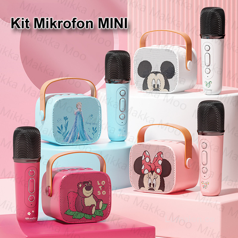 Speaker Nirkabel Bluetooth / Mikrofon Ponsel All-in-one Bluetooth Bernyanyi / Mesin Bernyanyi Mini D