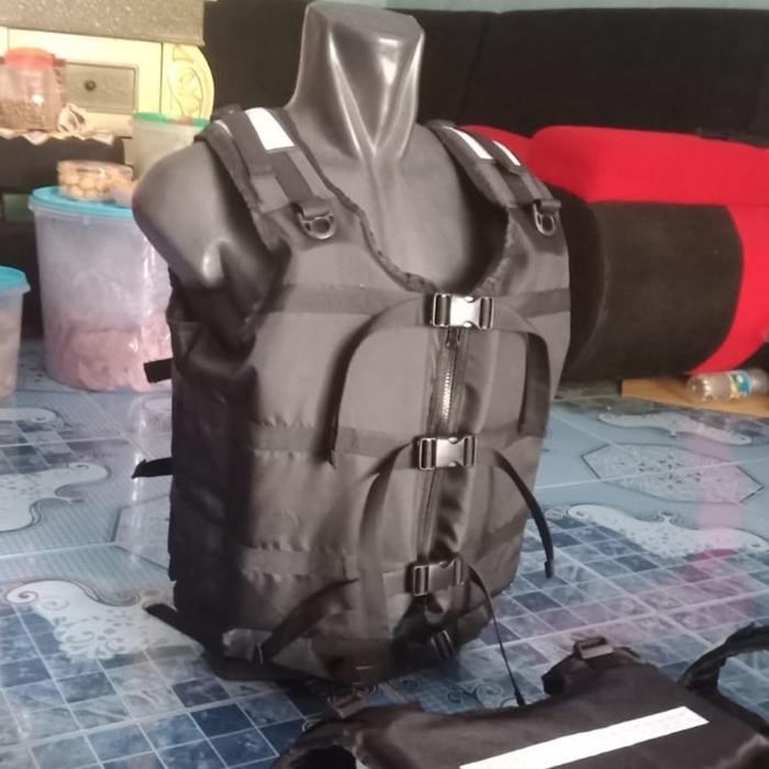 Pelampung Renang Dewasa / Rompi Pelampung Renang -HIJAU ARMY(ALL SIZE) - Hitam