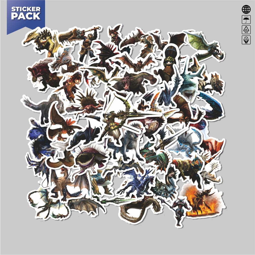 

[100PCS]Stiker Pack Stiker Monster dan Karakter Fantasy Aesthetic Vinyl Anti Air Dekorasi Sticker Laptop Buku Journal Koper Helm Casing HP Gitar Helm Skateboard