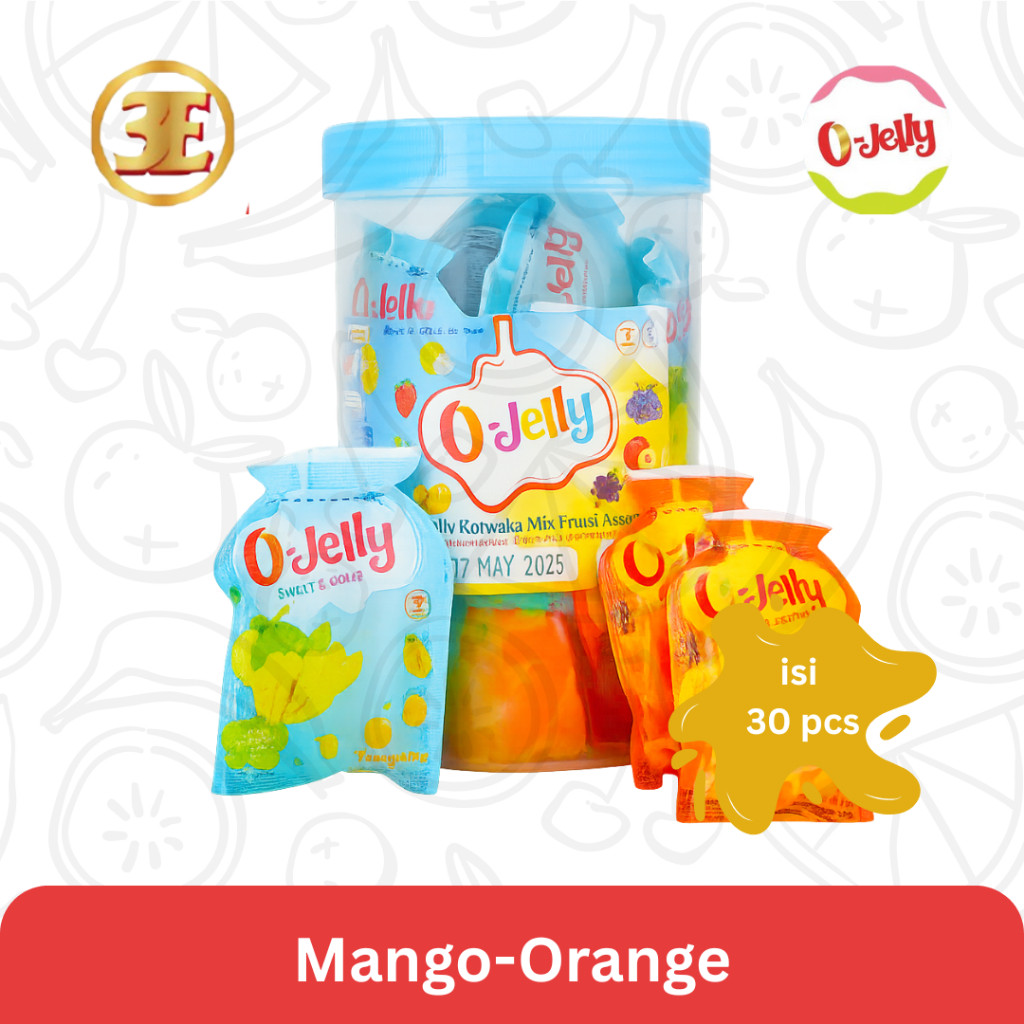 

O Jelly/Jeli/Ager Konnyaku Toples (Mango Orange)