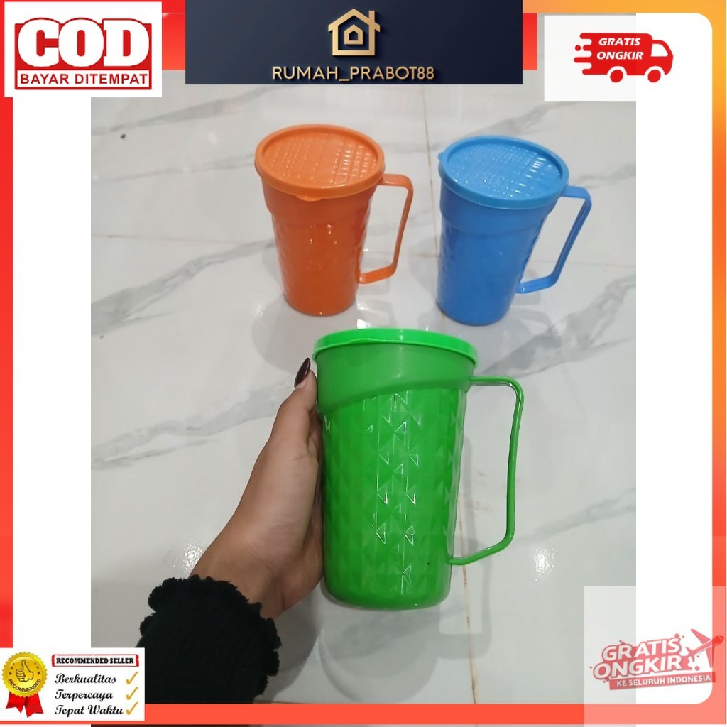 Rumah_prabot88 > GELAS MUG TUTUP JUMBO UKURAN 1000ML PLASTIK
