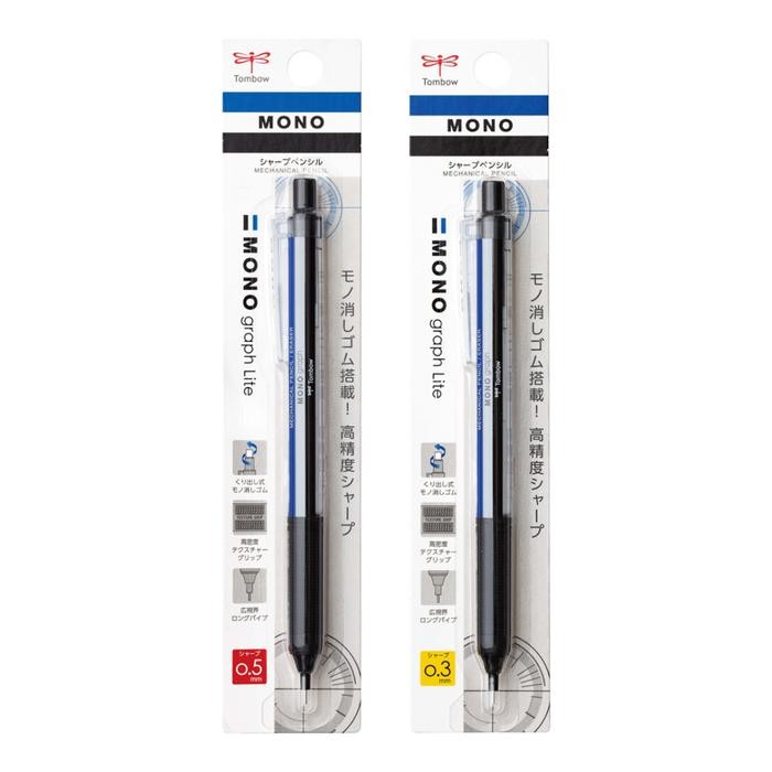 

Tombow Mono Graph Lite Mechanical Pencil for Precise Writing 0.3mm 0.5mm Monograph Pensil Mekanik - 0.5 Mono Stripe