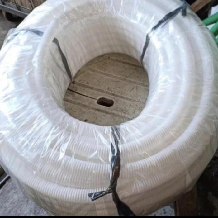 FLEKSIBEL KABEL 20MM POLOS FLEKSIBEL LISTRIK PIPA FLEKSIBEL - Putih