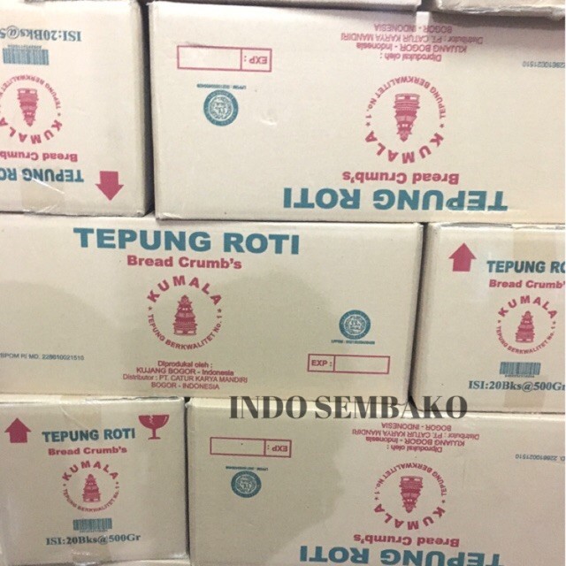 

Tepung Roti Kumala Dus / Bread Crumb ( 20 x 500gr) / Tepung Roti Karton /