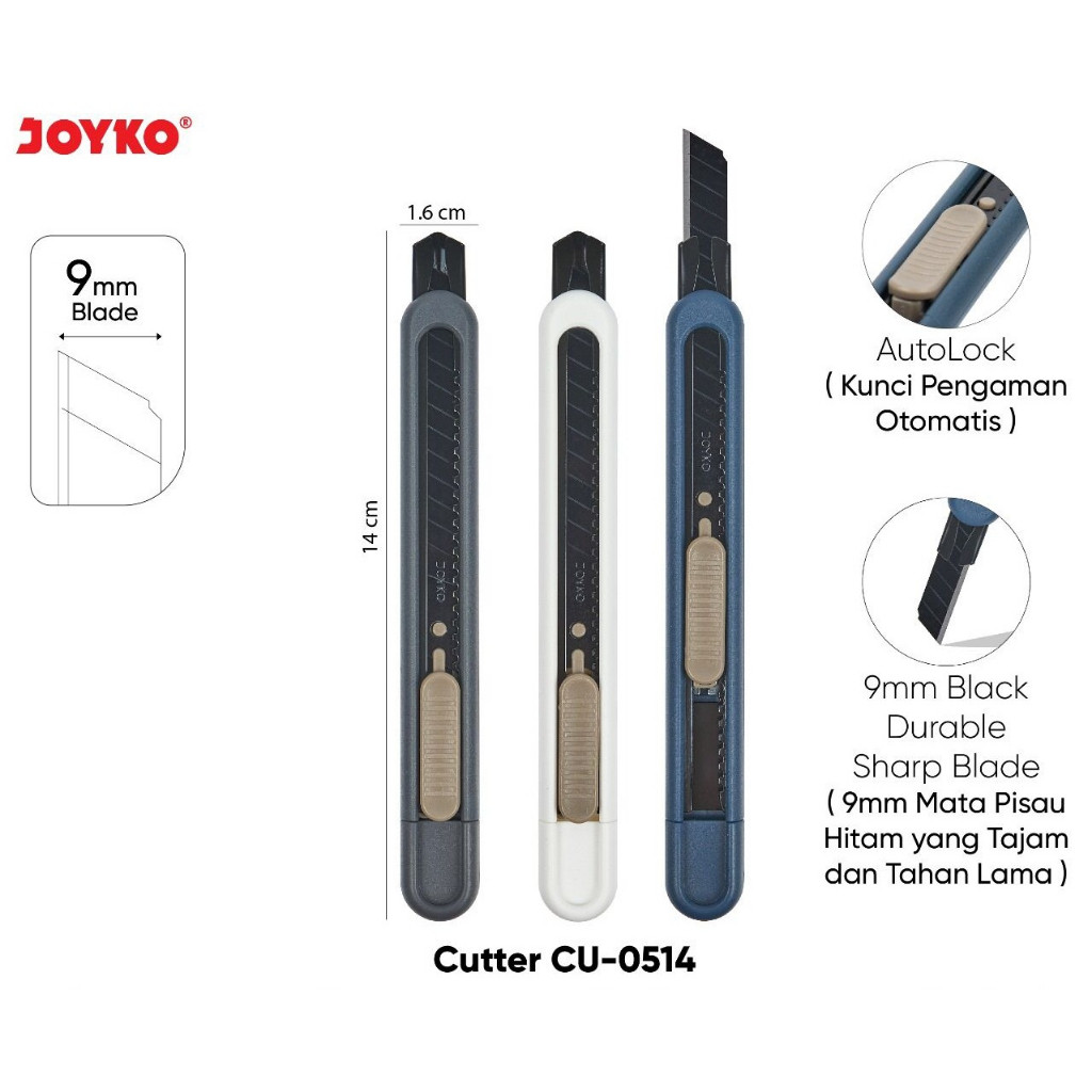 

joyko premium cutter CU-0514 (cutter kecil)