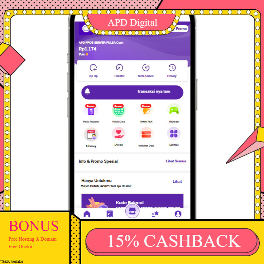 SOURCE CODE PPOB PULSA TERBARU DAN TERMURAH APD DIGITAL APD