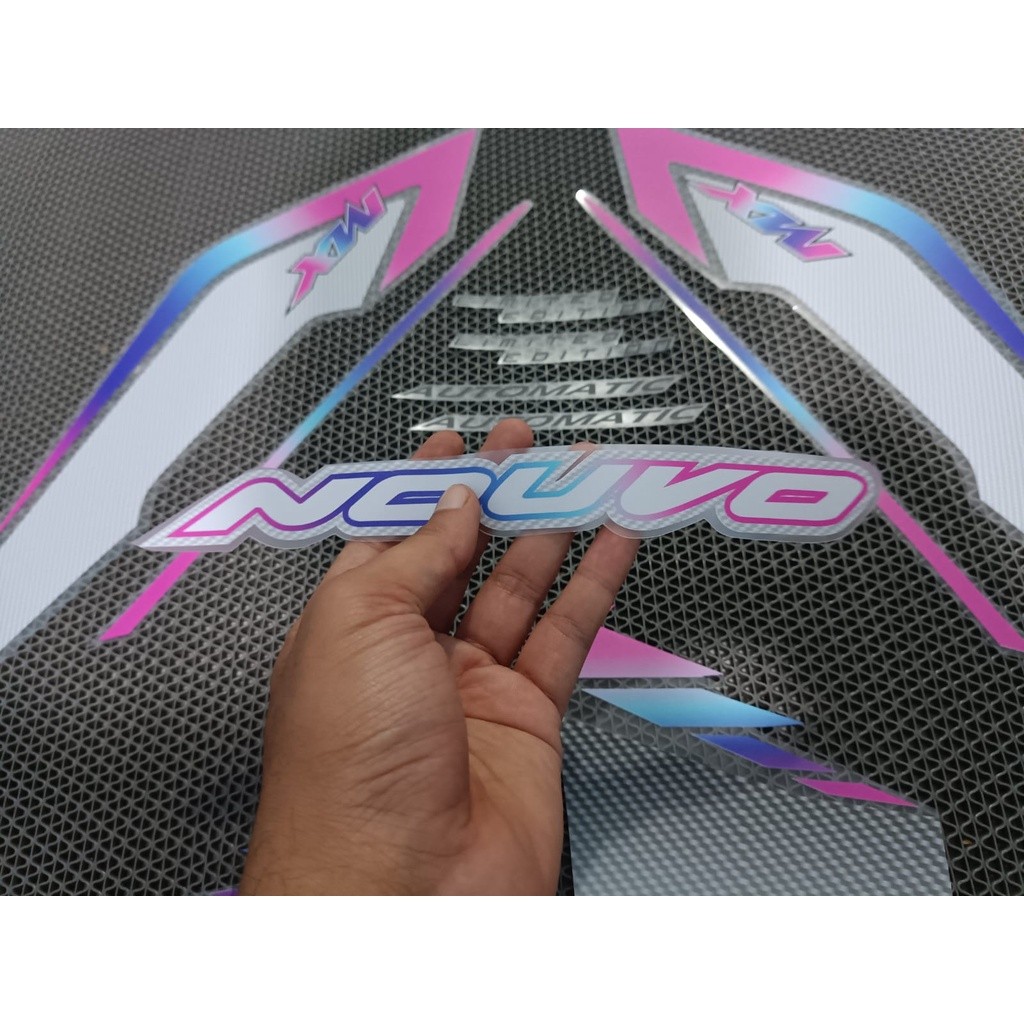 AXANSHOP STRIPING TRANSPARAN RAINBOW NOUVO Z/NOUVO MX MOTIF RAINBOW