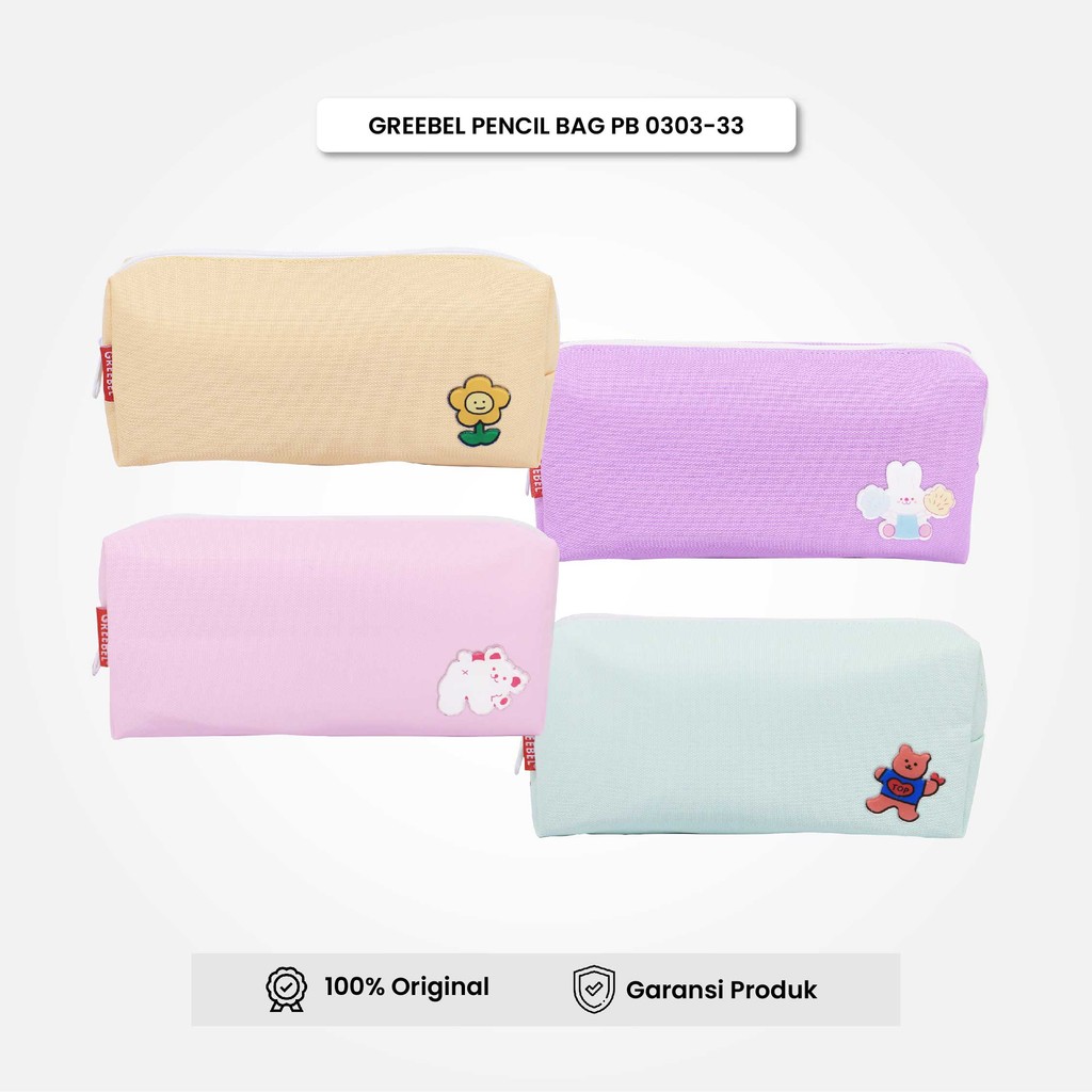 

GREEBEL Tempat Pensil Aesthetic / Pencil Bag Kotak 0303-33 / Pencil Case Warna Pastel Lucu Imut