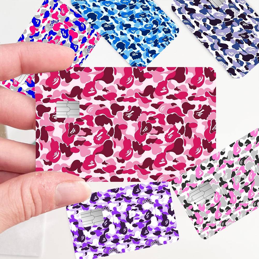 

A-Bathing-A-ApeS-B-BAPES Fashion Matte Gold Silver Black Matte Film Skin Sticker Tape For Bank Credit Debit Card