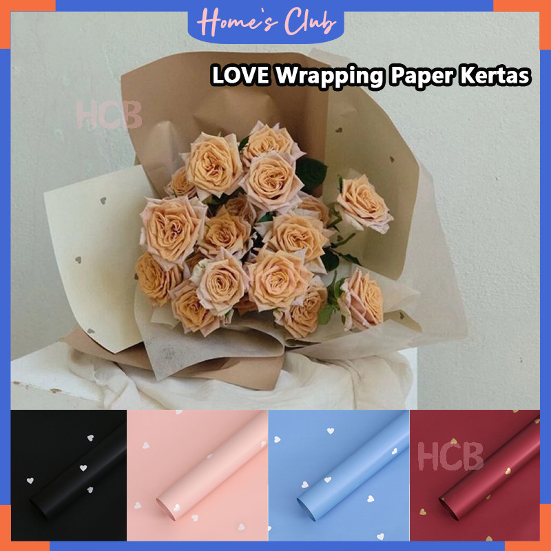 

Hadiah Premium Kertas Buket Bunga Love Flower Wrapping Paper 20pcs