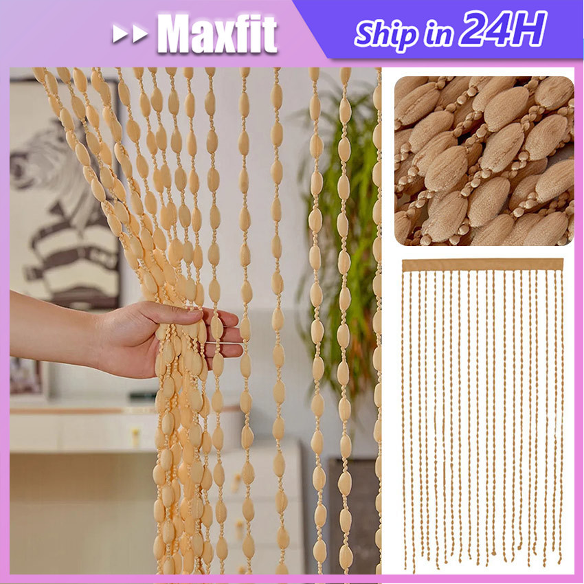 Tirai Benang Pintu Mute Kuaci Polyester Unik 1M X 2M Dekorasi Pintu / Pembatas Ruangan / Tirai Pintu