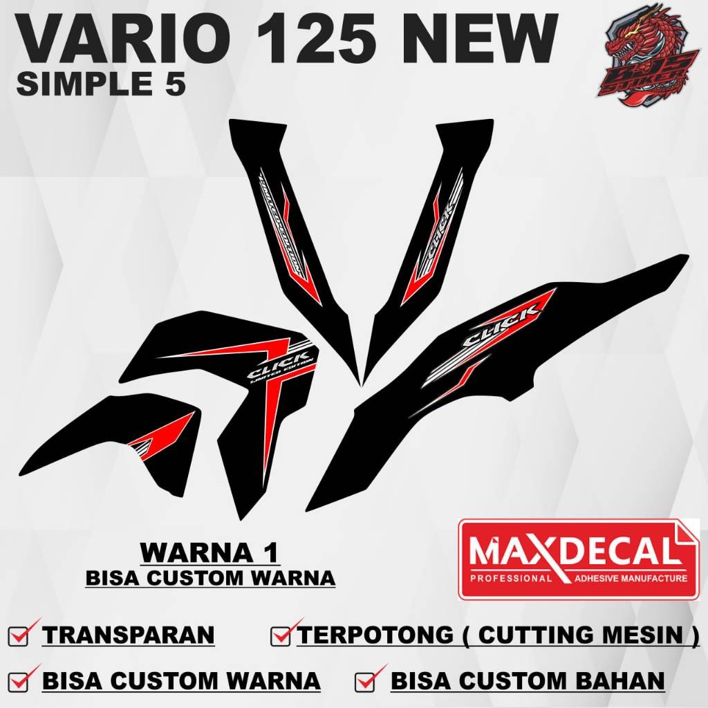 Sticker Striping Vario 125 NEW 2023 grafis simple 5 - Sticker Striping Decal Vario 125 NEW 2023 graf
