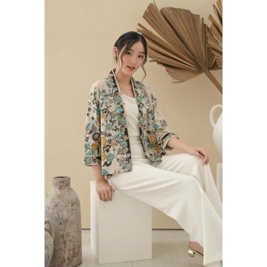 Outer Batik Wanita Modern - Blazer Batik Casual Formal - Atasan Batik Kantor Wanita Elegan