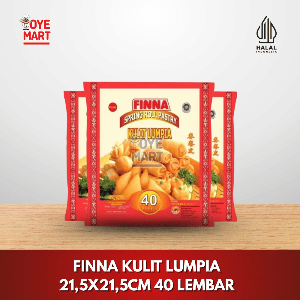 

KULIT LUMPIA UKURAN 21,5CM X 21,5CM ISI 40 LEMBAR MERK FINNA