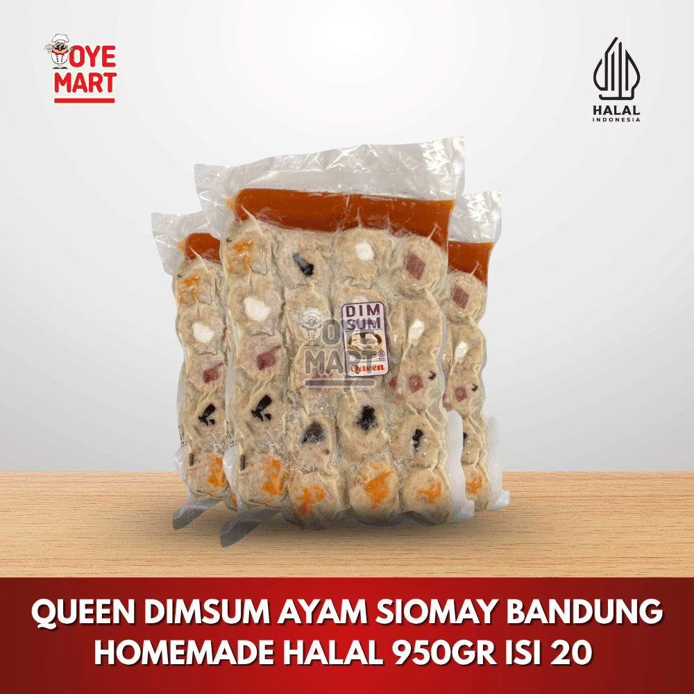 

QUEEN DIMSUM AYAM SIOMAY BANDUNG HOMEMADE HALAL 950 GR ISI 20