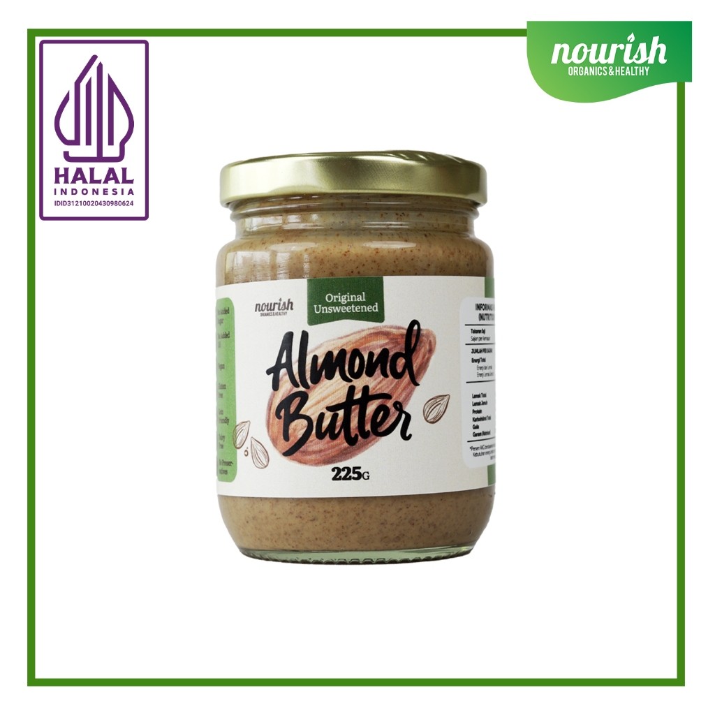 

New Nourish Original Unsweetened Almond Butter - 225 GrPremium