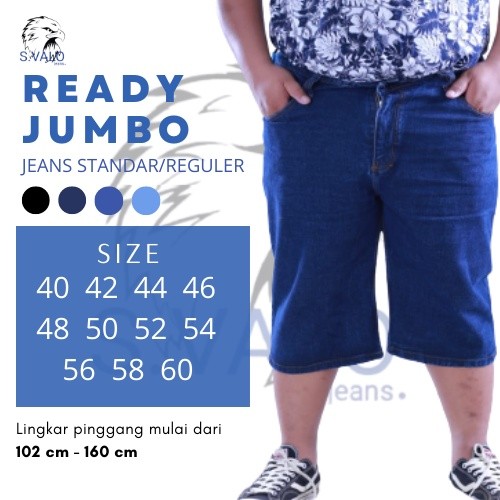 S.VALO Original - Celana Jeans Pendek Pria Standar Reguler Jumbo Big Size termurah/terlaris 40-60/ b