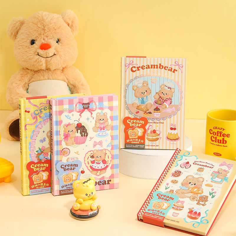 

MINKYS 2025 New Arrival ins Bear Journal Notebook Planner 365 Days Yearly Daily Weekly Agenda Book Kawaii School Stationery