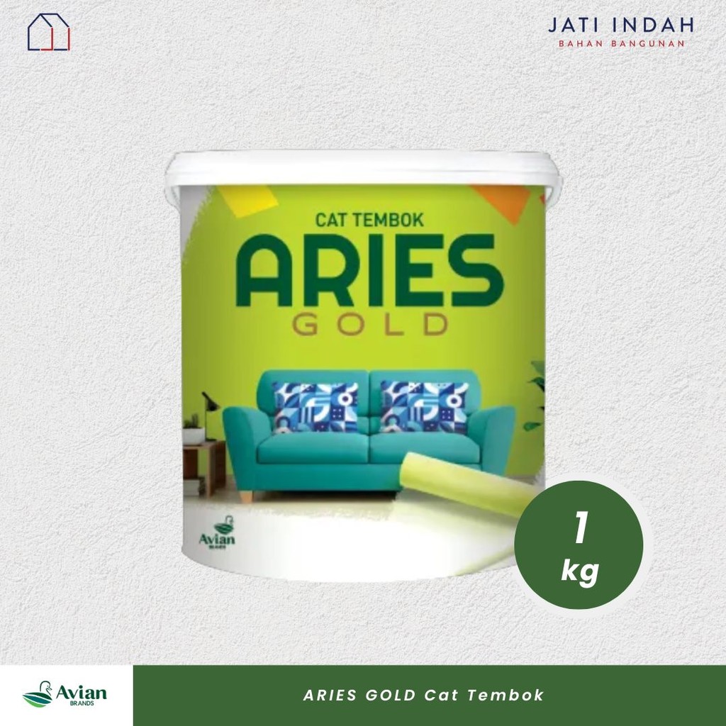 ARIES GOLD CAT TEMBOK 1 KG GALON / CAT DINDING / CAT RUMAH KAMAR