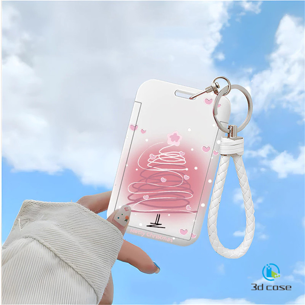 

3dcase ID Card Holder Motif Tema Natal Anak Pohon Orang Tua Korea | Tempat Pelindung Kartu Nama Photocard Sekolah Kantor Photocard Photo Card
