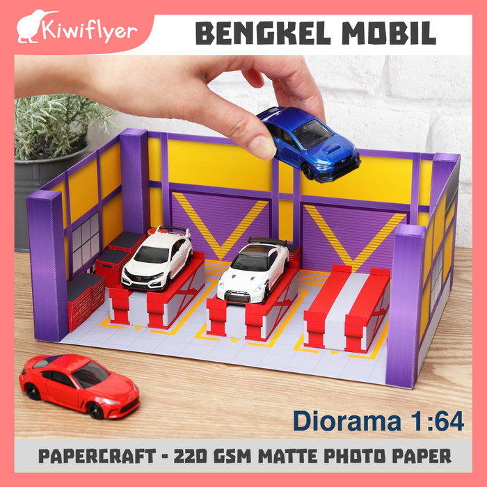 Papercraft Diorama - Bengkel Mobil