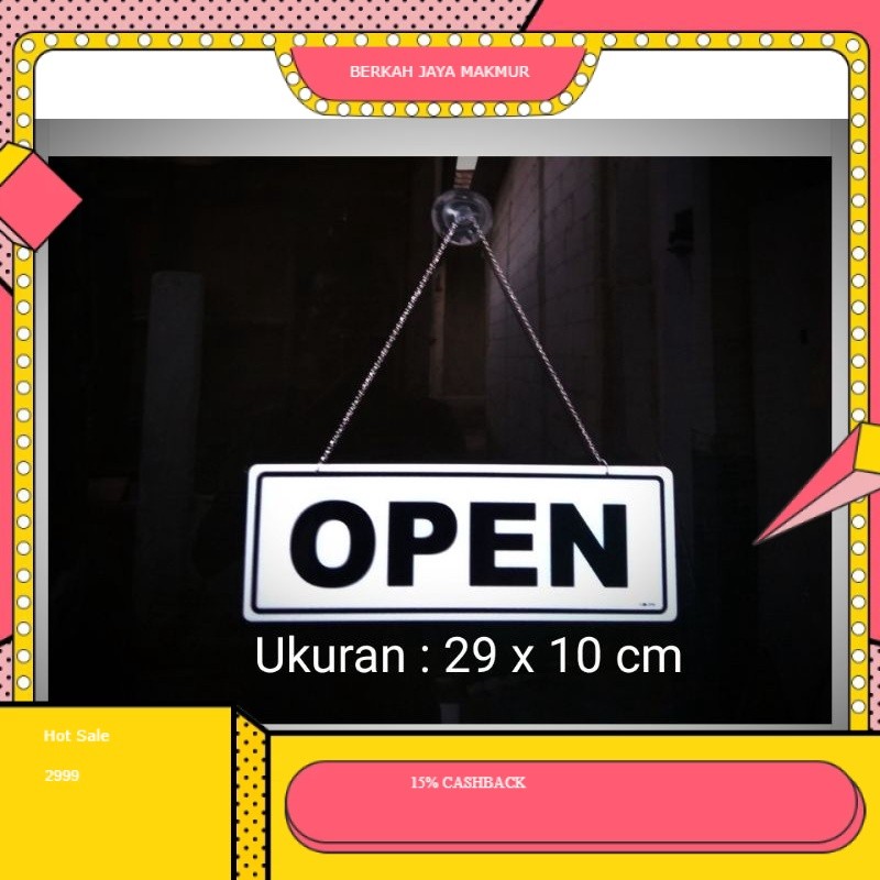 

Tulisan sign board open closed / open closed papan tulisan open closed