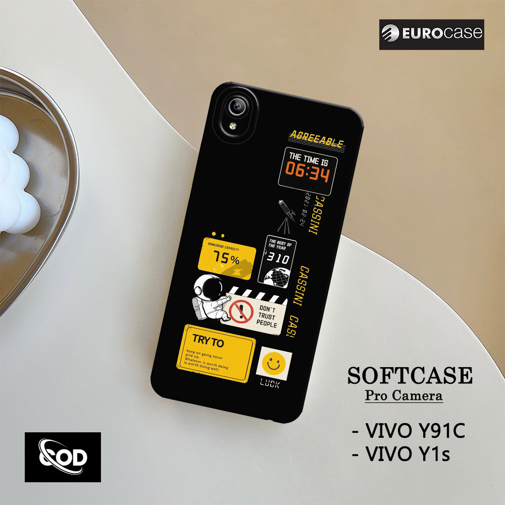 Casing Hp Vivo Y91c / Y1s  - Fashion Case Astronot Nasa  - Soft Case Hp Vivo Y91c / Y1s Terbaru - Ke