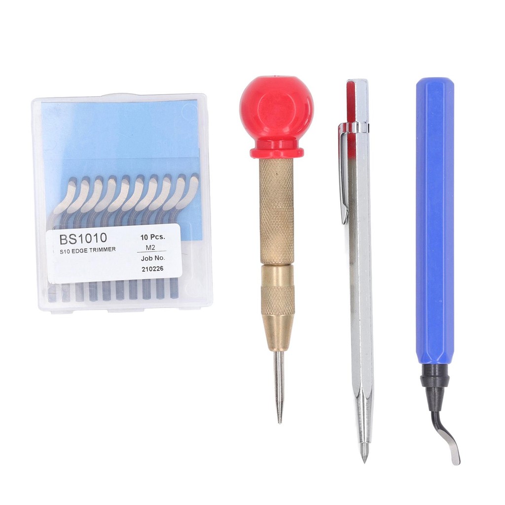 

High Speed Steel Deburring Tool Kit with Hole Puncher and Scribing Pen
