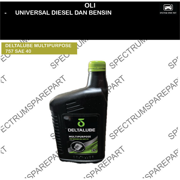 OLI MOBIL MOTOR DELTALUBE MULTIPURPOSE 757 SAE 40 BENSIN DAN DIESEL 1 LITER ORIGINAL