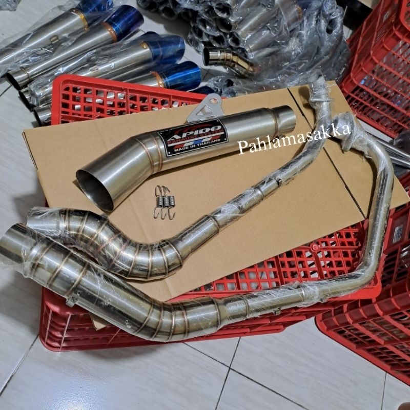 1set Apido exhaust tube type skygo 125 150 rusi_tc bajaj Tmx 125 150 pinoy Raider 150carb,fi euro 12