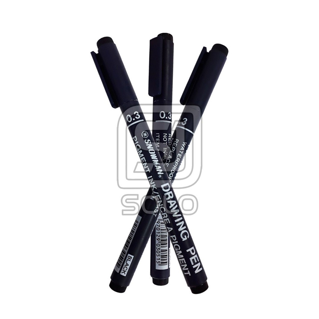

Pulpen Pena Ballpoint SNOWMAN DRAWING PEN 0.1-08 mm