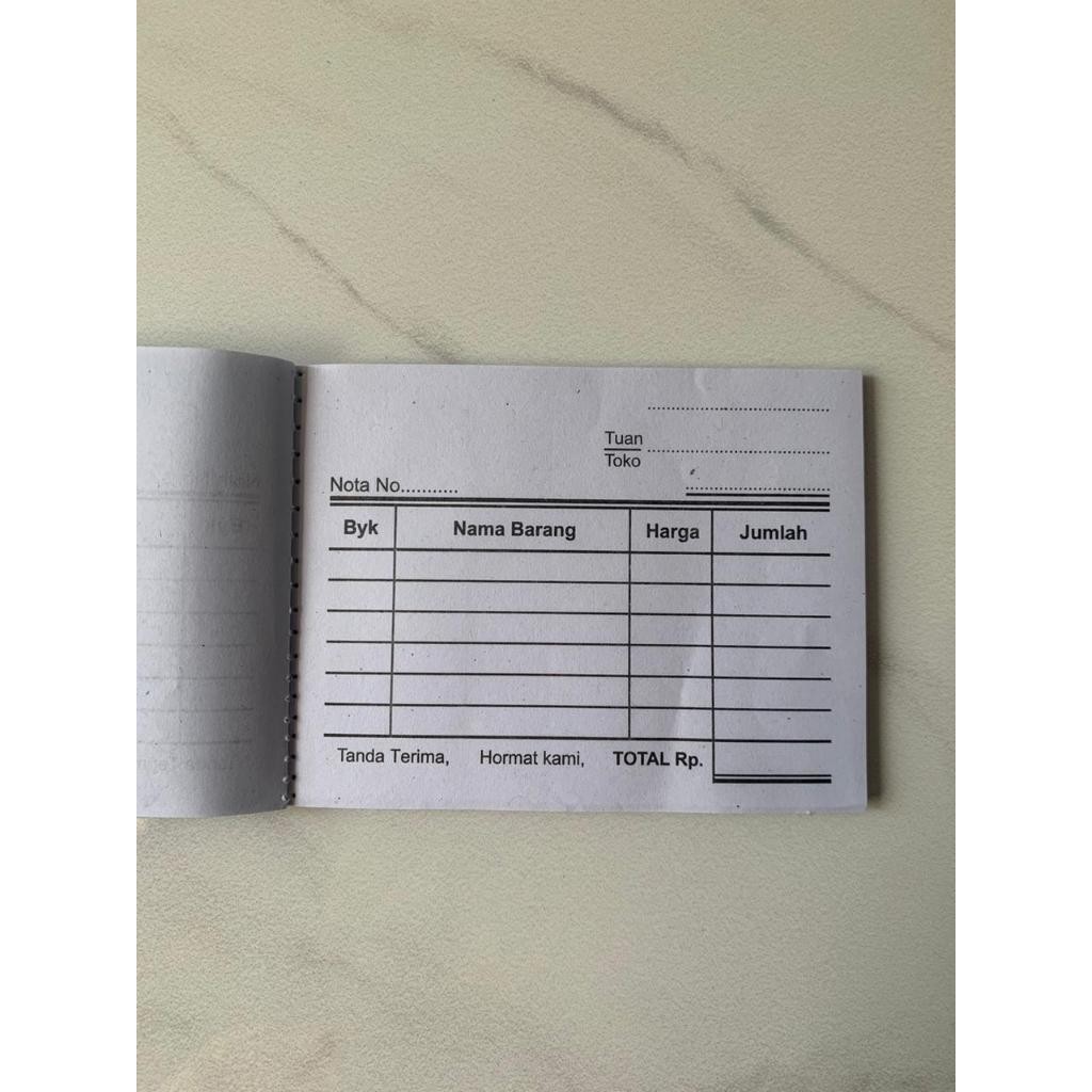 

NOTA KONTAN MINI 1 PLY, DESAIN LANDSCAPE, NOTA KONTAN HVS KECIL 1/8 FOLIO