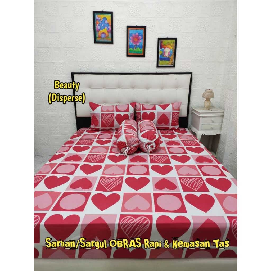 Sprei Abstrak Marble Line sudah satu set dgn sarung bantal guling