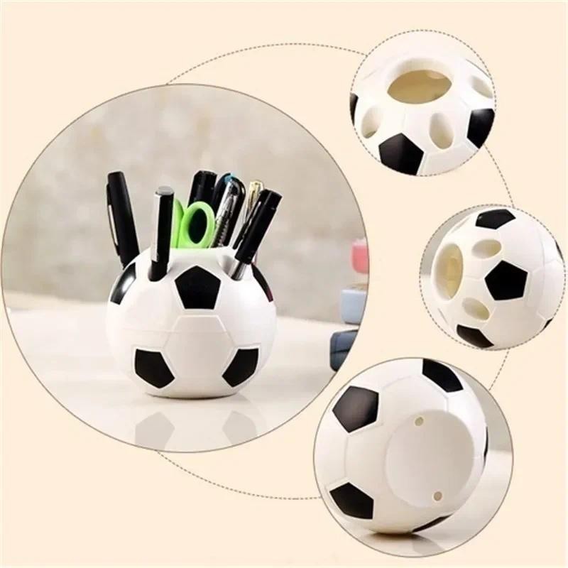 

Soccer Shape Tool Home Decoration Student Gifts Supplies Pen Pencil Holder Football Shape Toothbrush Holder Desktop Rack Table