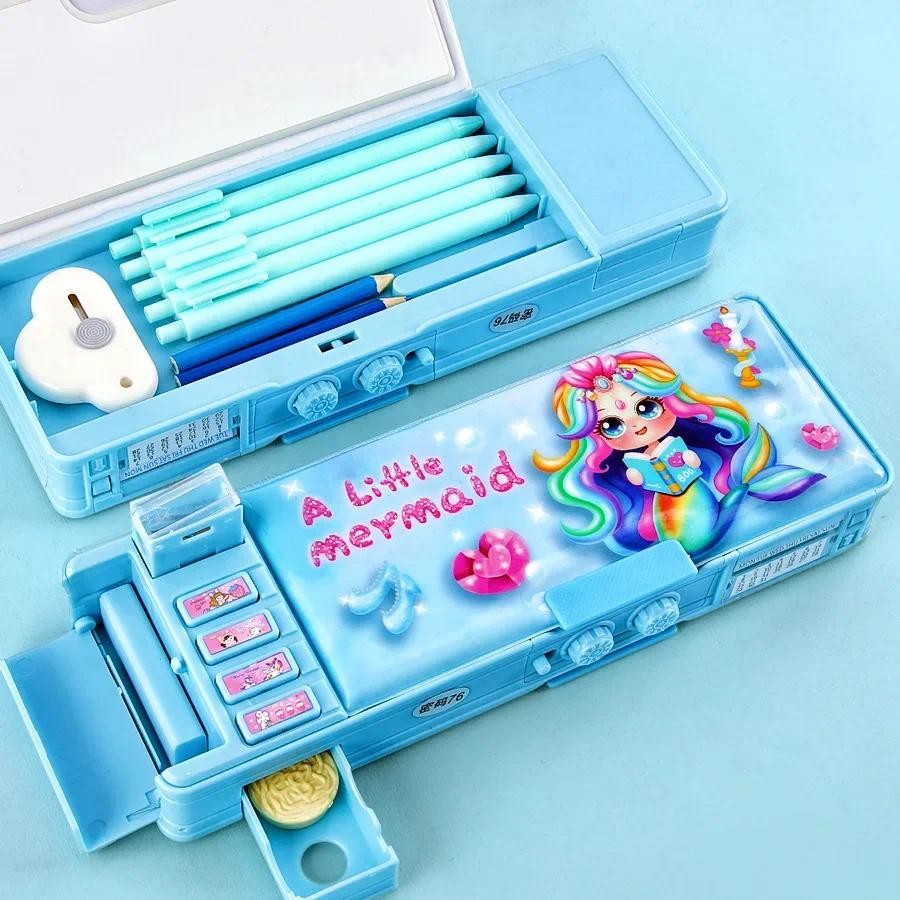 

Transforming Password Lock Automatic Multifunctional Female Pencil Case Children's Stationery Box Primary School Student