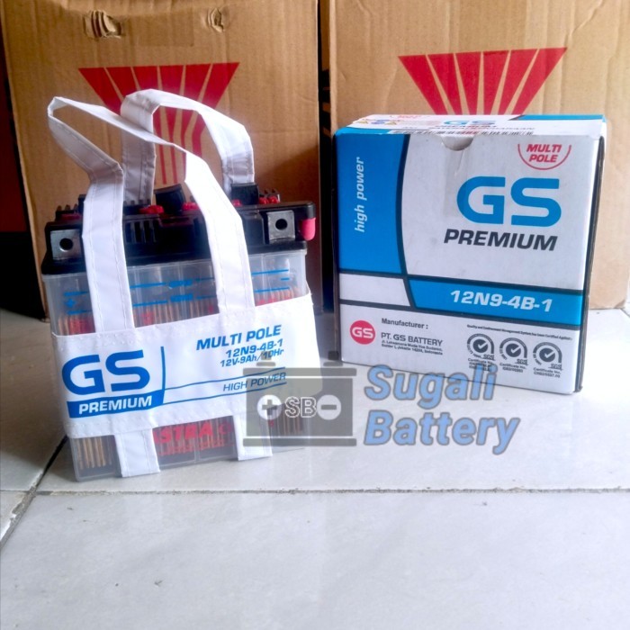 Aki GS ASTRA 12N9-4B-1 12N10-3B Multipole Aki Lampu Emergency, Lampu Gerobak 12volt 9Ah