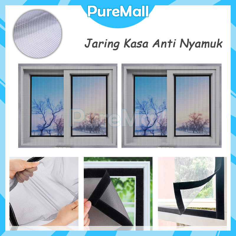 Jaring Kasa Perekat / Kelambu Jendela Anti Nyamuk / Kelambu Jendela Velcro