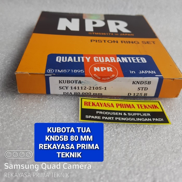 KND5B RING PISTON SEKER SEHER 80 MM RINGnya SAJA KUBOTA KND 5B KND 5 B Bisa Langsung Diorder