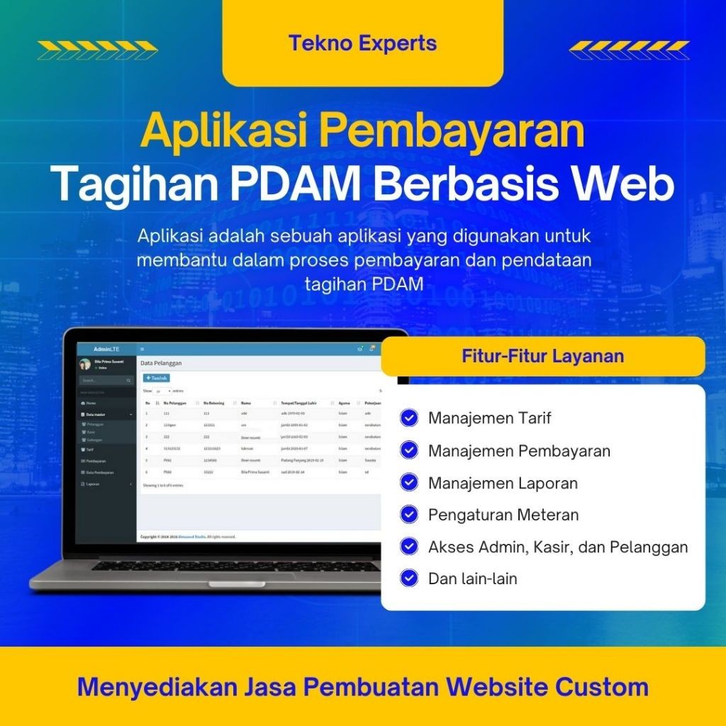 Aplikasi pembayaran tagihan PDAM berbasis web