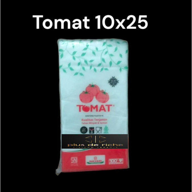(4 Pack)PE Tomat 10x25(berat +/- 1KG) - Plastik TOMAT - Plastik Es Batu -Plastik MInyak-Plastik Gula