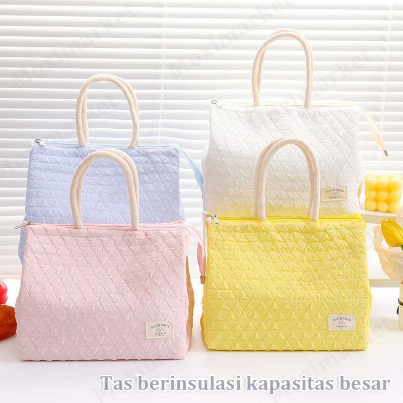 AG Tas Bekal Makanan Gaya Fashion Korea Berkapasitas Besar /Box Makan Aluminium Foil /Tas Bekal