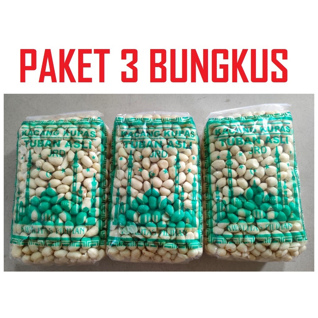 

3 Bungkus Kacang Tanah Kupas Tuban Asli 350g