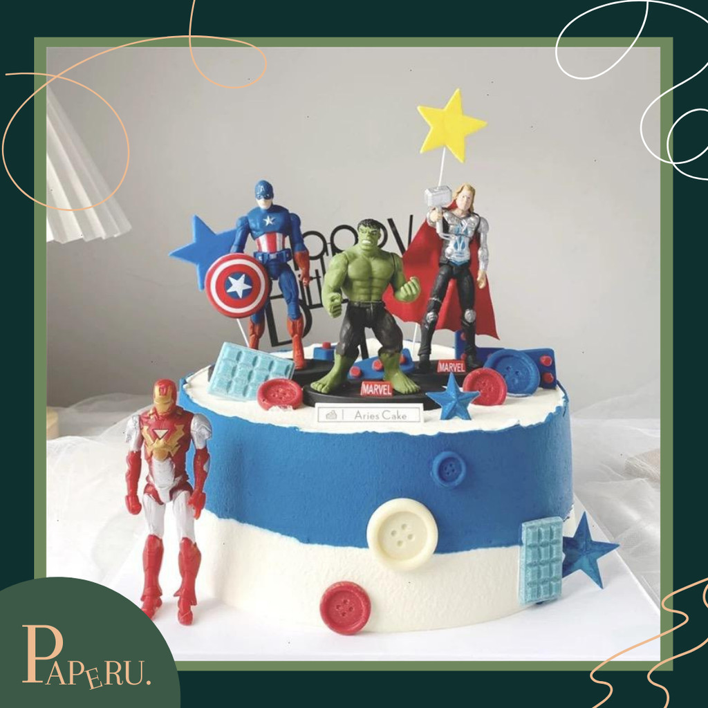 

[PAPERU] Avengers Series Cake Topper Kue Dekorasi Cake Decor