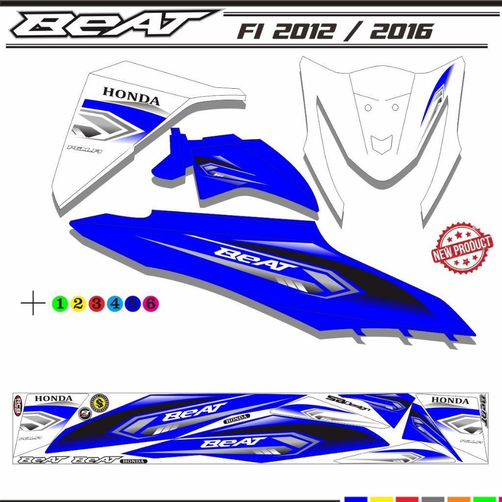 VARIASI STIKER Honda BeAT VARIASI Motor F1 2012/2016 STIKER KEREN