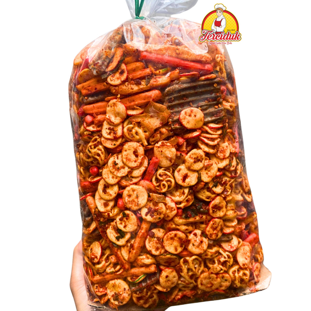 

Seblak Campur / Kerupuk Mix Kemasan 500G Pedas Cikruh Gurih