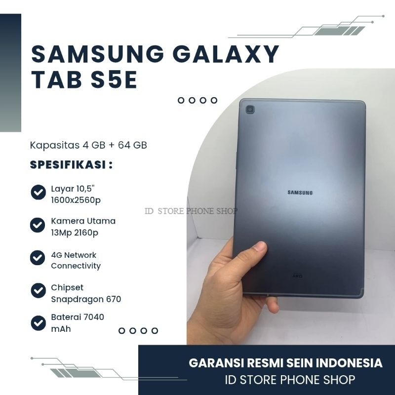 Samsung Galaxy Tab S5e - RESMI SEIN - Second - ORIGINAL