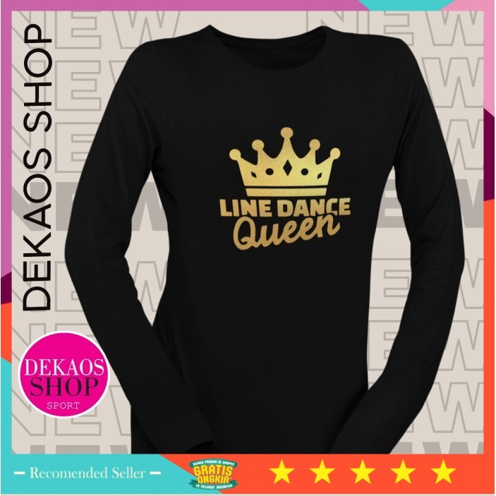 BAJU WANITA LEBARAN IMLEK NATAL TAHUN BARU 2025 /Baju kaos line dance wanita lengan panjang katun ju