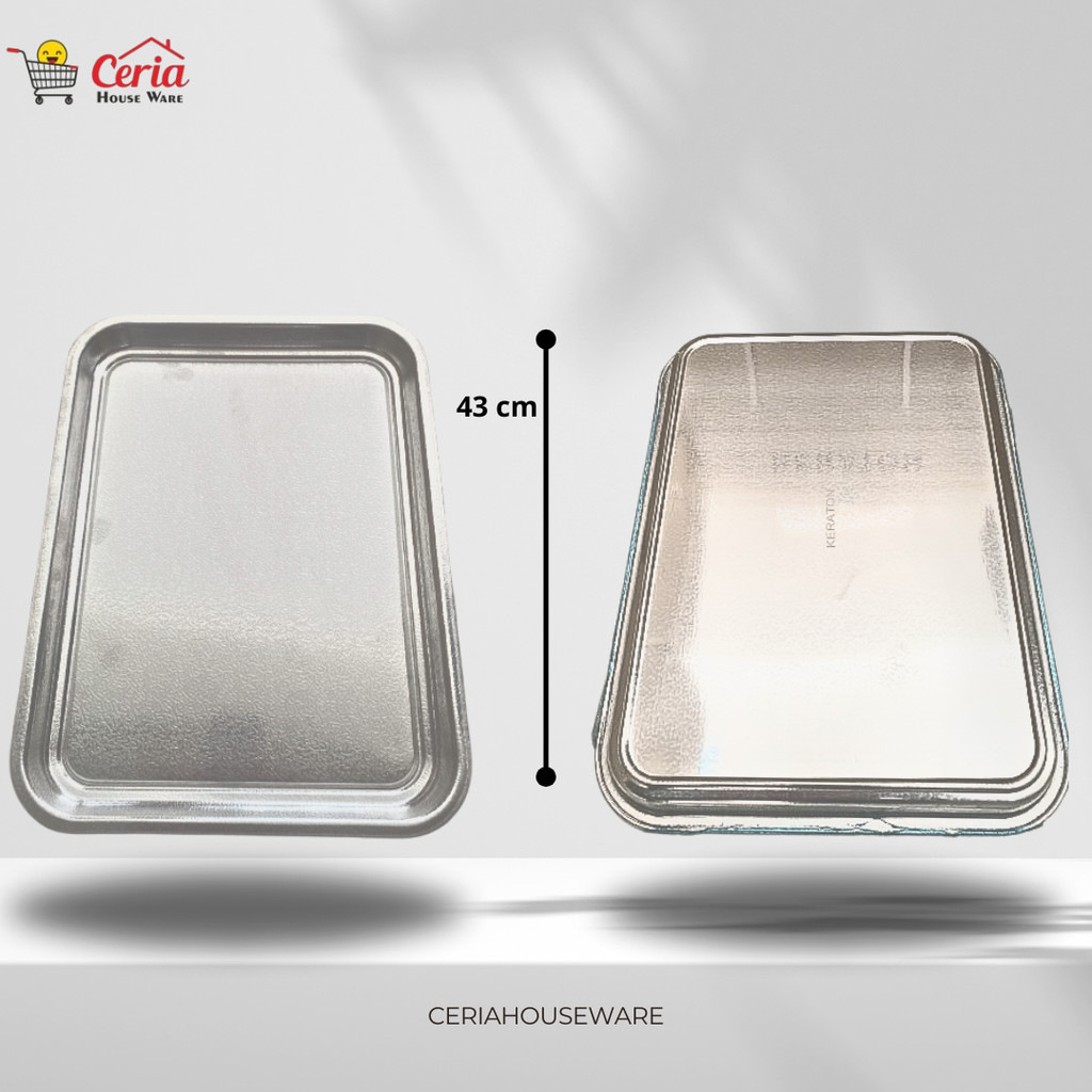 Nampan Aluminium Segi Keraton