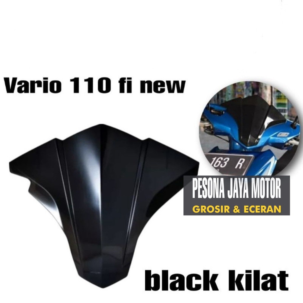 Visor Vario 110 FI Visor vario 110 Injeksi Visor Vario 110 Esp Hitam Pekat
