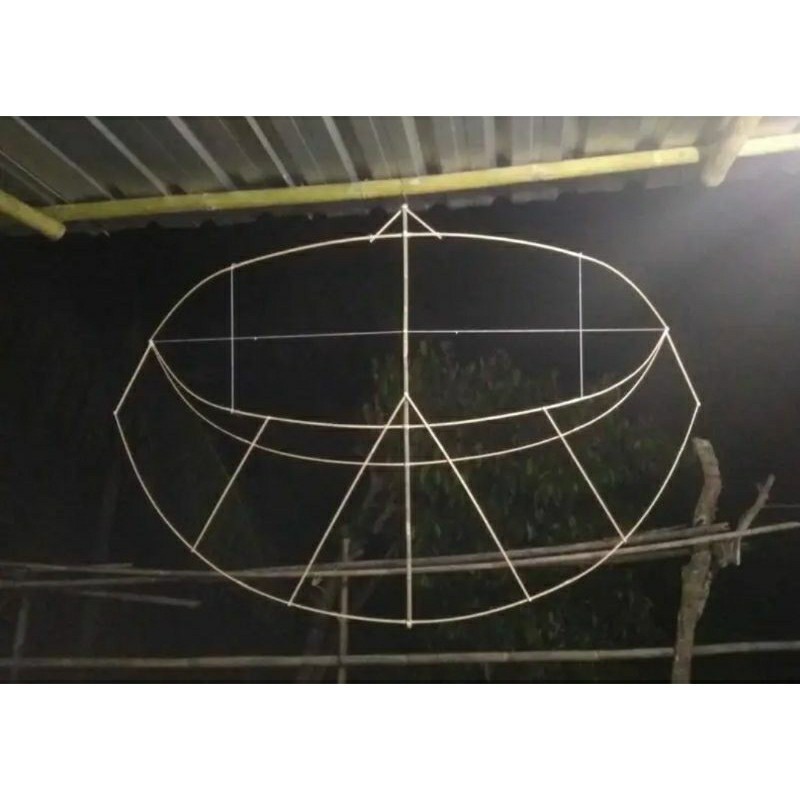 Rangka kerangka layangan gapangan 1 meter